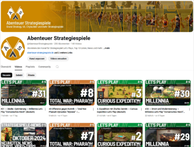 Let's Plays im Abenteuer Strategiespiele YouTube-Kanal - Was wünscht ihr euch?