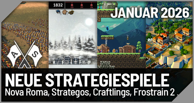 Strategiespiele-News im Januar 2026: Nova Roma, Strategos, Craftlings, Frostrain 2 ...
